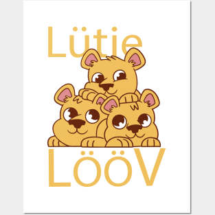 Lütje Lööv Low German Little Lion Posters and Art